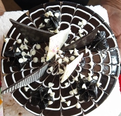 Black zebra cake