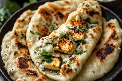Paneer staffed naan